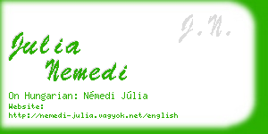 julia nemedi business card