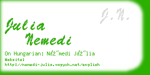 julia nemedi business card